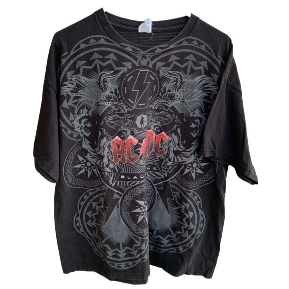 2008 AC/DC Black Ice Concert Band Tee Shirt Size XL - Picture 1 of 6